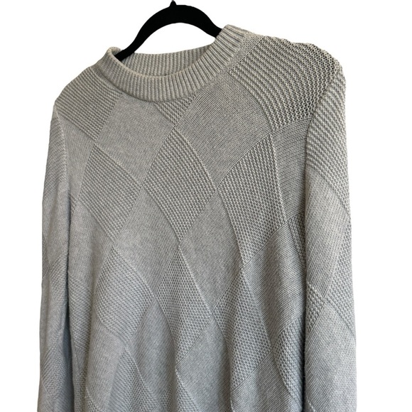 SWEATY BETTY Diamond Knitted Jumper, Cotton/Wool, Light Gray, Size S - Picture 4 of 8